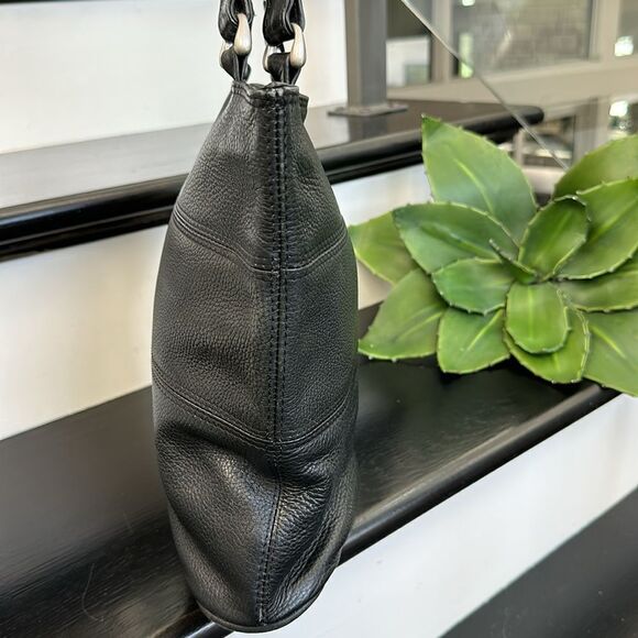 Genuine pebbled leather shoulder handbag purse, tote hobo, like new clean - Picture 5 of 10